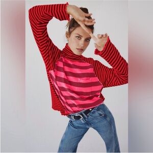 We The Free Punk Playful Tee candy heart combo -XS NWT